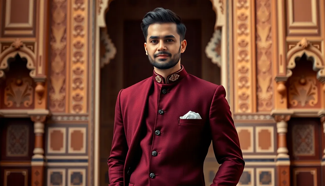Maroon Jodhpuri Suits for Men: Style Guide, Best Occasions & Where to Buy 2 Maroon Jodhpuri Suits for Men: Style Guide, Best Occasions & Where to Buy 1