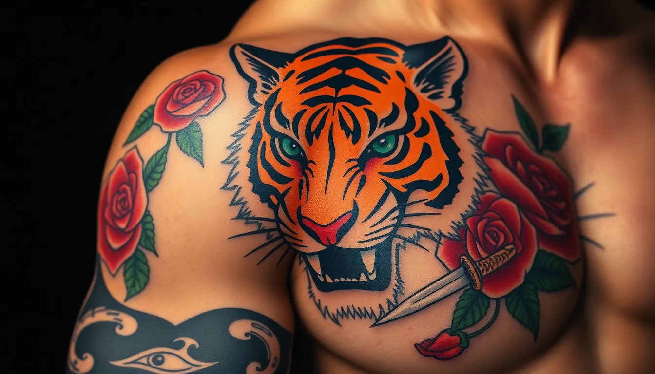 Old School Tattoo Men Ideas: 50+ Traditional Styles That Never Go Out of Fashion 2 Old School Tattoo Men Ideas: 50+ Traditional Styles That Never Go Out of Fashion 1