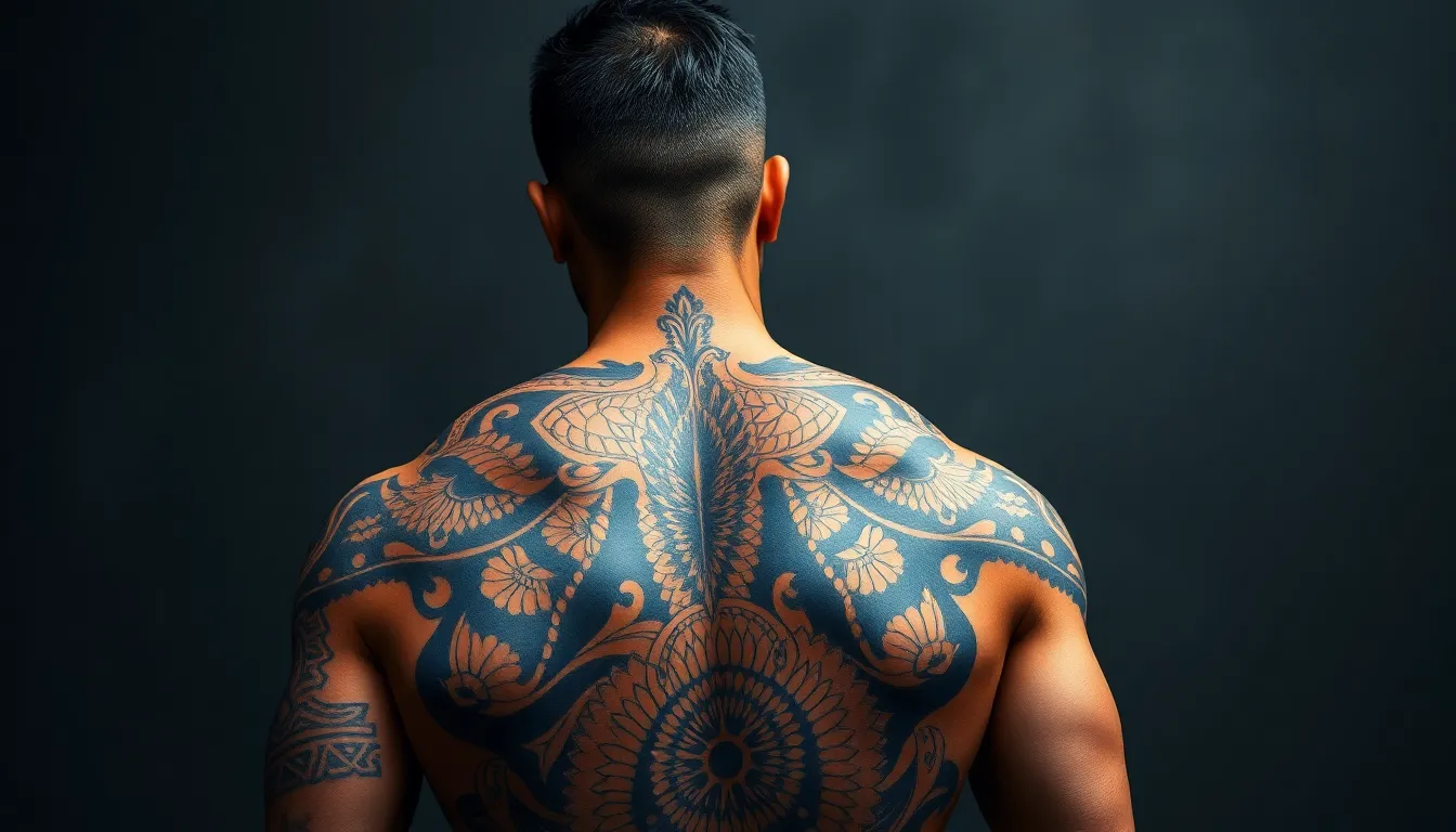 Polynesian Back Tattoo for Men: Complete Guide to Sacred Designs & Cultural Meanings 2 Polynesian Back Tattoo for Men: Complete Guide to Sacred Designs & Cultural Meanings 1