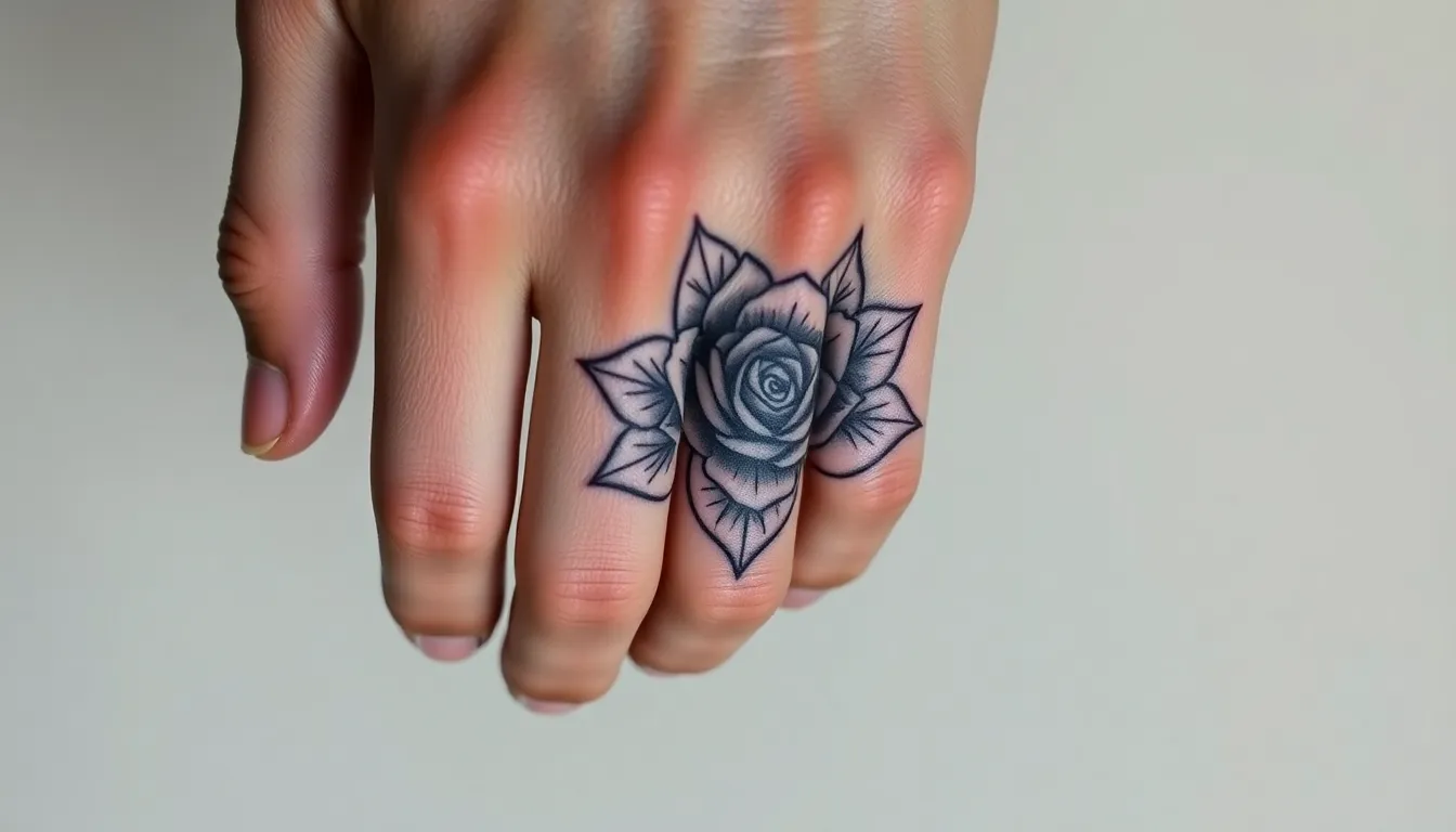 50+ Bold Rose Tattoo Designs for Men's Hands: Complete Style Guide 2025 2 50+ Bold Rose Tattoo Designs for Men's Hands: Complete Style Guide 2025 1