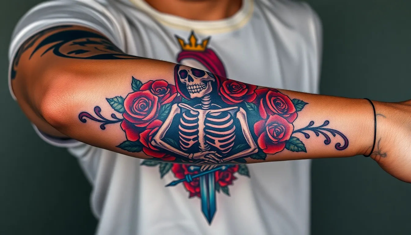 Santa Muerte Tattoo for Men: 50+ Powerful Designs & Meanings Guide 2025 2 Santa Muerte Tattoo for Men: 50+ Powerful Designs & Meanings Guide 2025 1