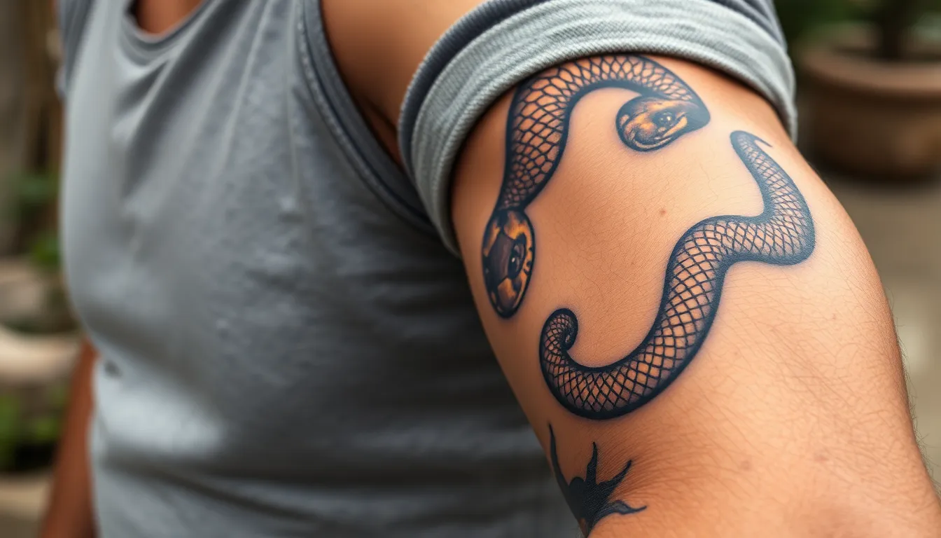 Snake Arm Tattoo for Men: 50+ Bold Designs & Cultural Meanings Guide 2 Snake Arm Tattoo for Men: 50+ Bold Designs & Cultural Meanings Guide 1