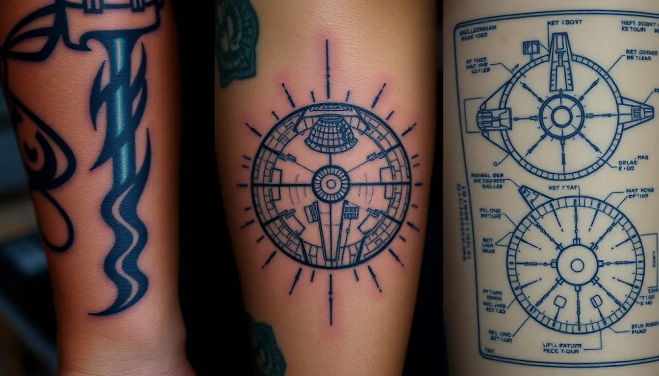 50+ Epic Star Wars Tattoo Ideas for Men: From Minimalist to Sleeve Designs 2 50+ Epic Star Wars Tattoo Ideas for Men: From Minimalist to Sleeve Designs 1