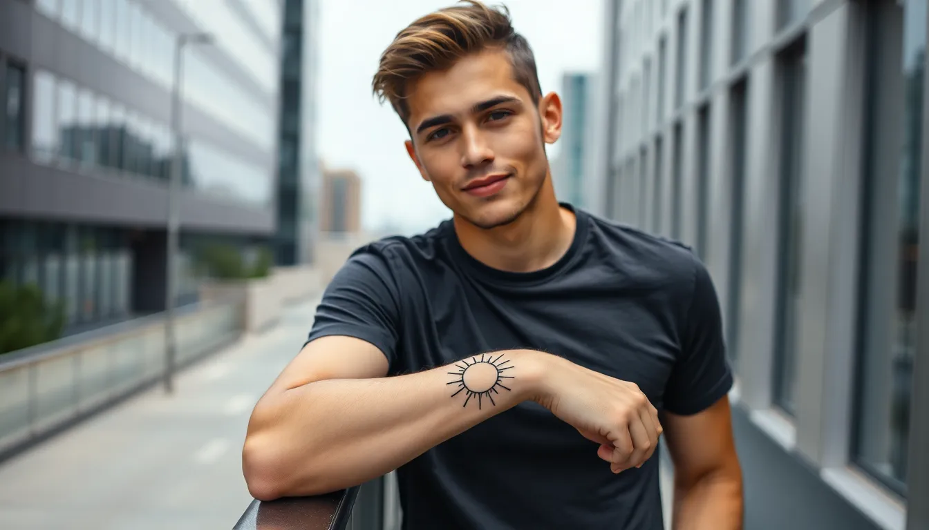 50 Powerful Sun Tattoo Designs for Men: From Tribal to Modern Styles (2025 Guide) 2 50 Powerful Sun Tattoo Designs for Men: From Tribal to Modern Styles (2025 Guide) 1
