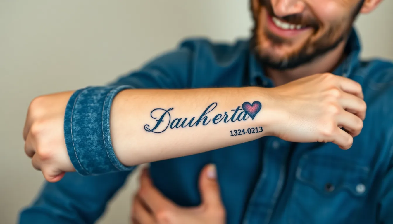 50+ Meaningful Tattoo Ideas for Dads: Best Father-Daughter Tattoo Designs for Men 1