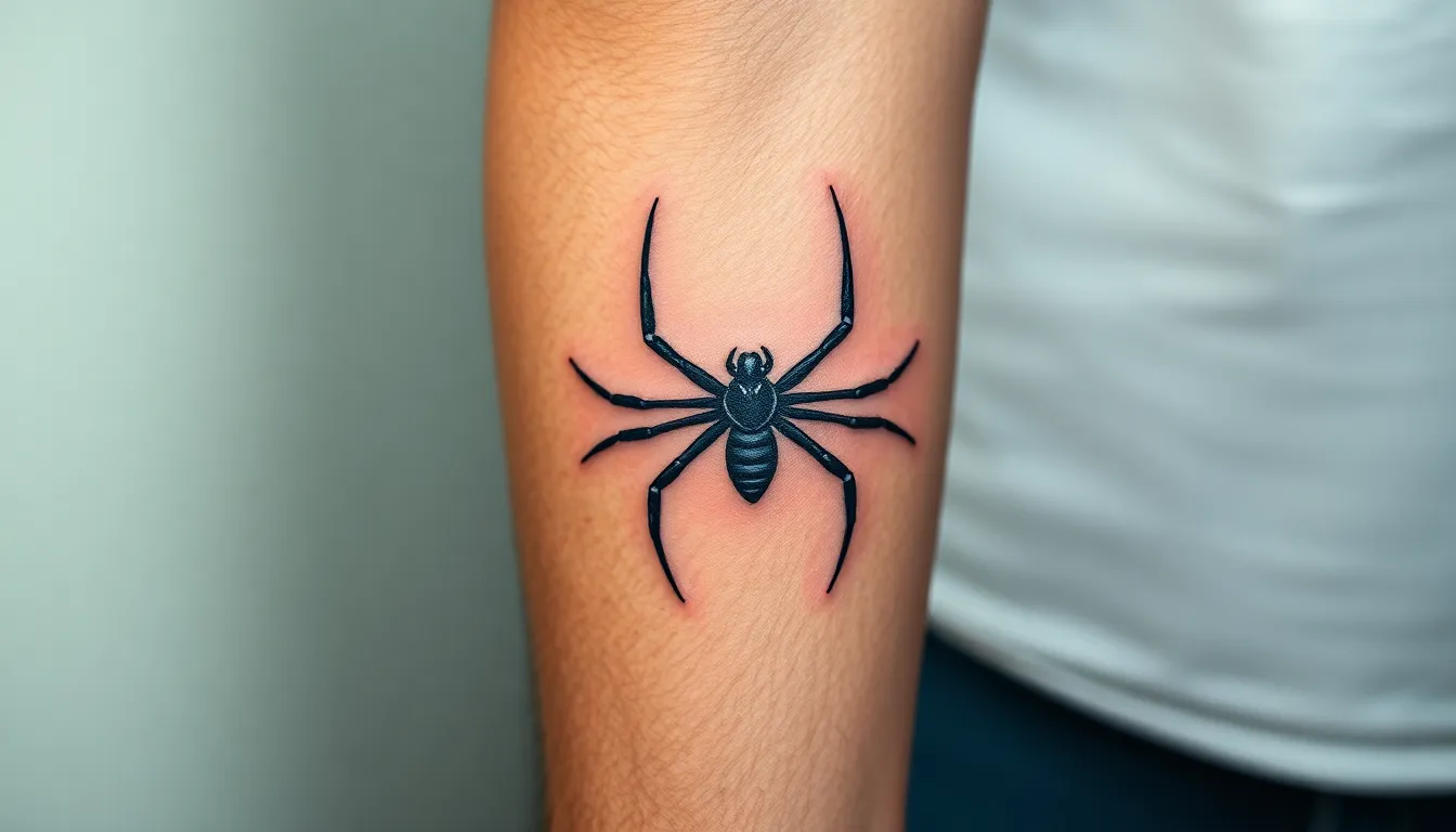 50 Bold Spider Tattoo Ideas for Men: From Black Widows to Geometric Designs 2 50 Bold Spider Tattoo Ideas for Men: From Black Widows to Geometric Designs 1