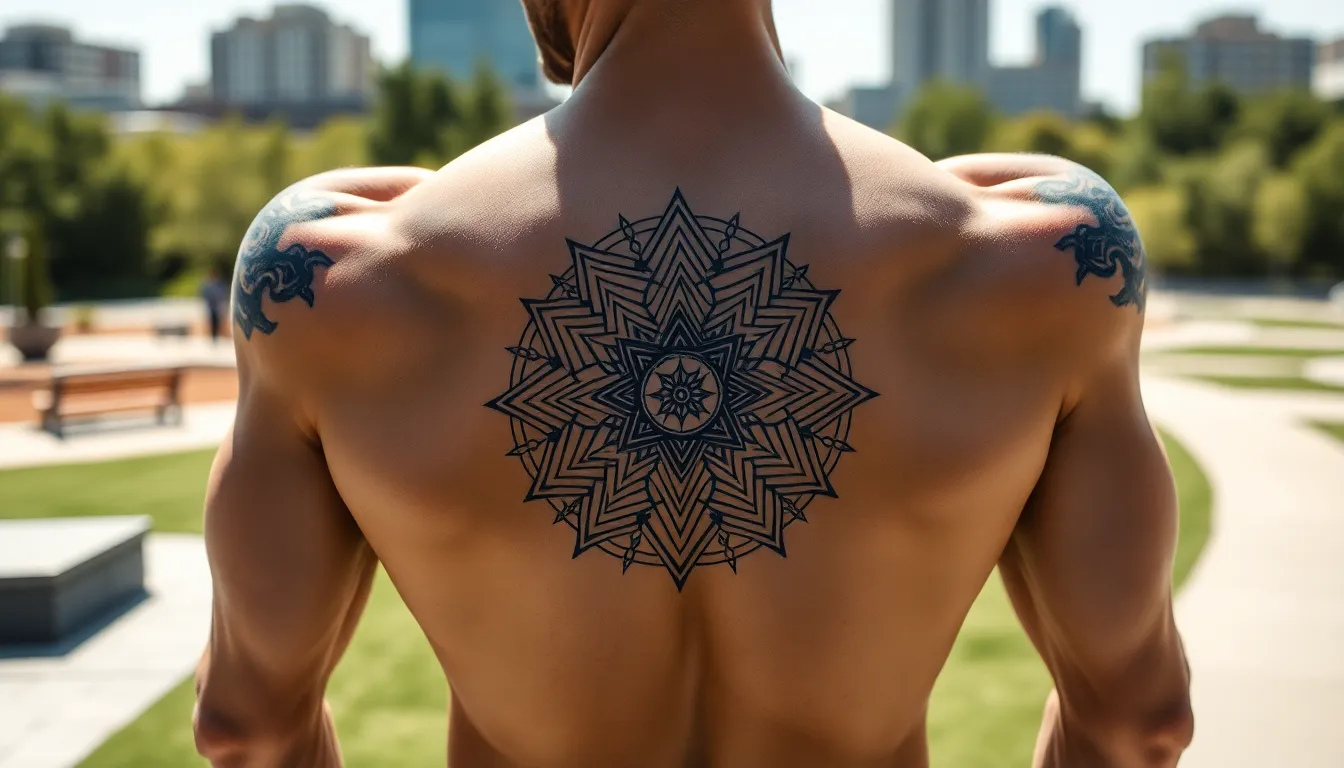 50+ Best Upper Back Tattoo Ideas for Men: From Bold Dragons to Sacred Geometry 2 50+ Best Upper Back Tattoo Ideas for Men: From Bold Dragons to Sacred Geometry 1