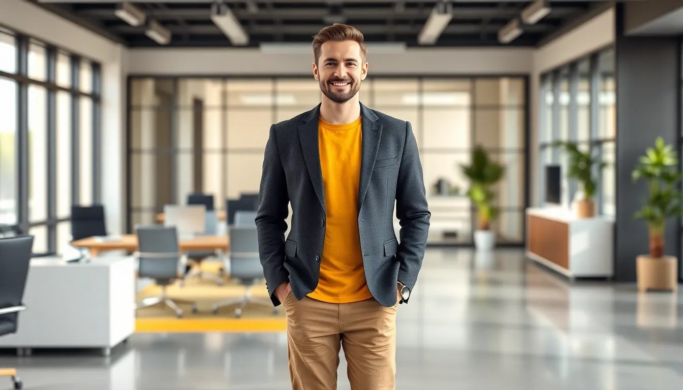 25 Stylish Yellow T-Shirt Outfits for Men: From Casual to Professional Looks 2 25 Stylish Yellow T-Shirt Outfits for Men: From Casual to Professional Looks 1