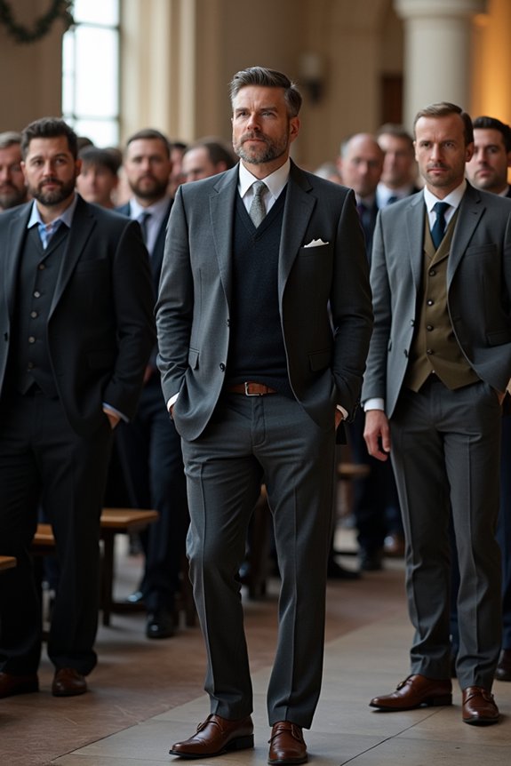 dress pants tie blazer overcoat