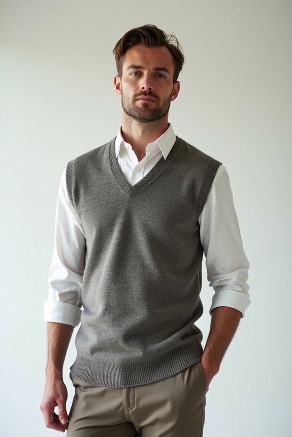 5 Essential Ways to Style a Men's Sweater Vest 1 fitted base focused silhouette