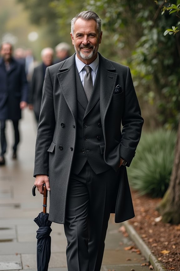 layered outfit for weather transitions