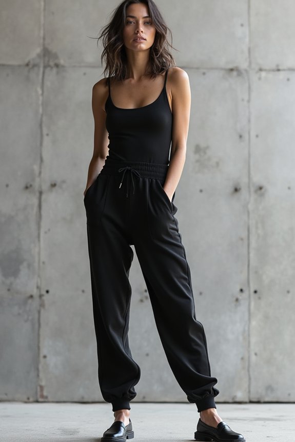 10 Ways to Elevate Joggers for Any Occasion 7 monochrome textures sleek silhouette