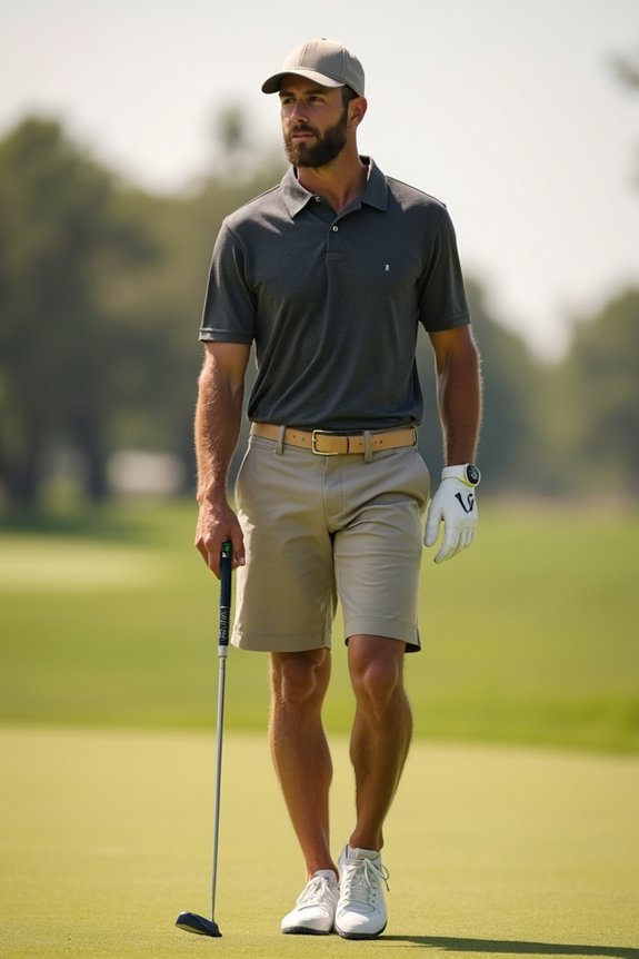 neutral tones cohesive golfing attire