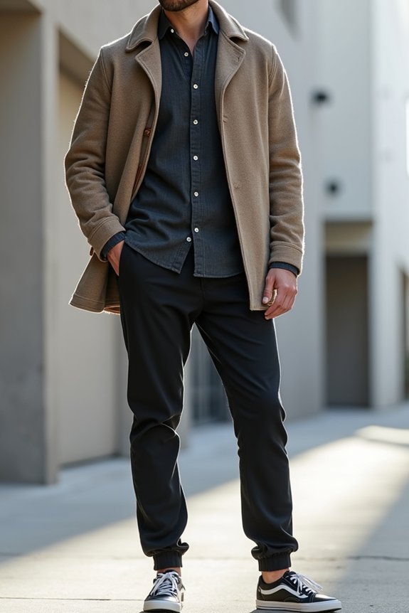 10 Ways to Elevate Joggers for Any Occasion 2 polished joggers with button down