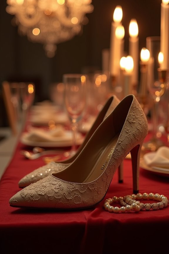polished shoes coordinated jewelry