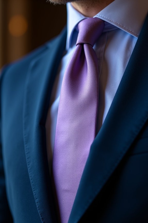 purple and lavender tie sophistication