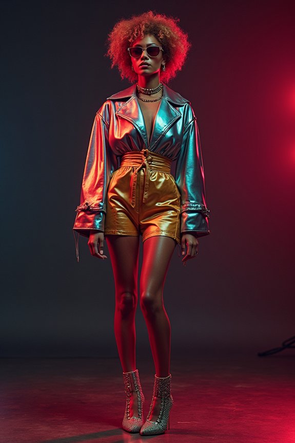 silhouettes oversized bold color blocks
