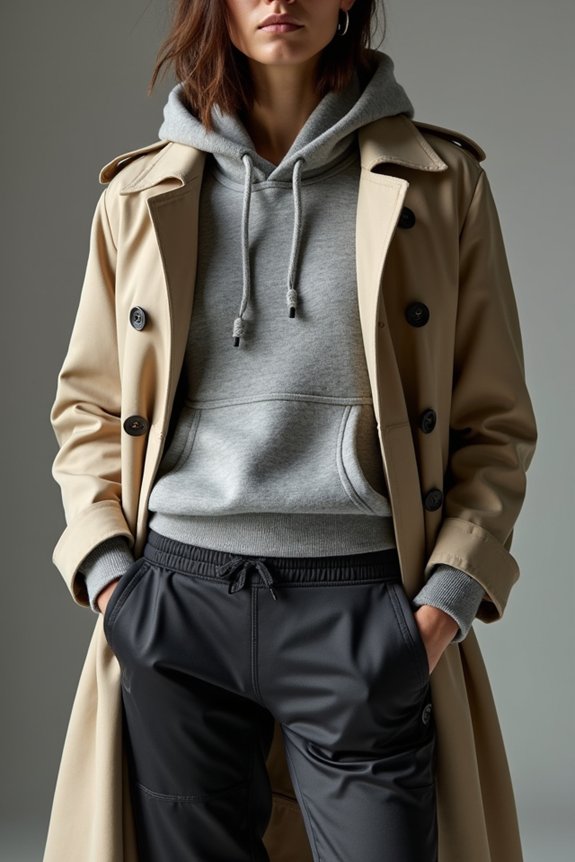 10 Ways to Elevate Joggers for Any Occasion 6 texture elevates jogger outfits with structured layering