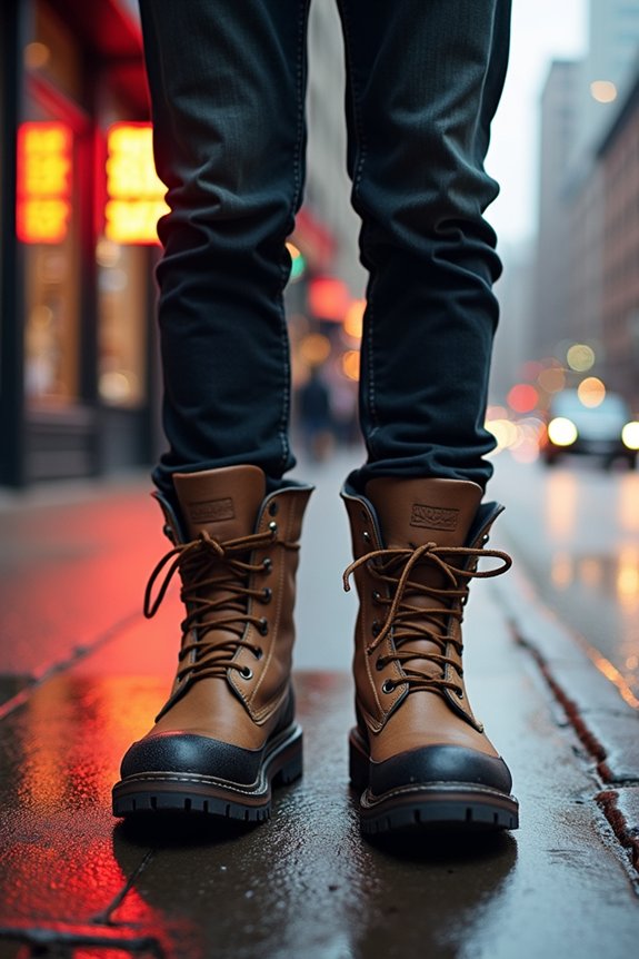 waterproof boots with traction insulation