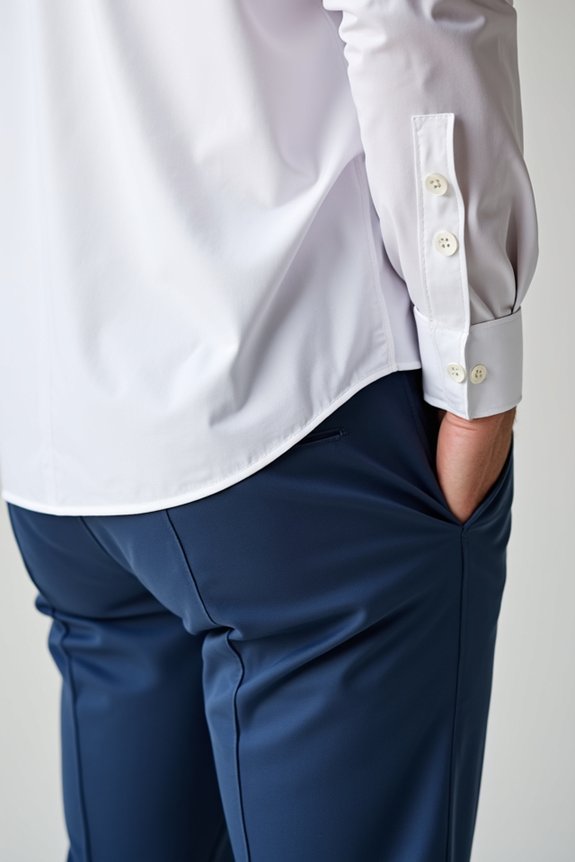 white shirt with blue trouser versatility